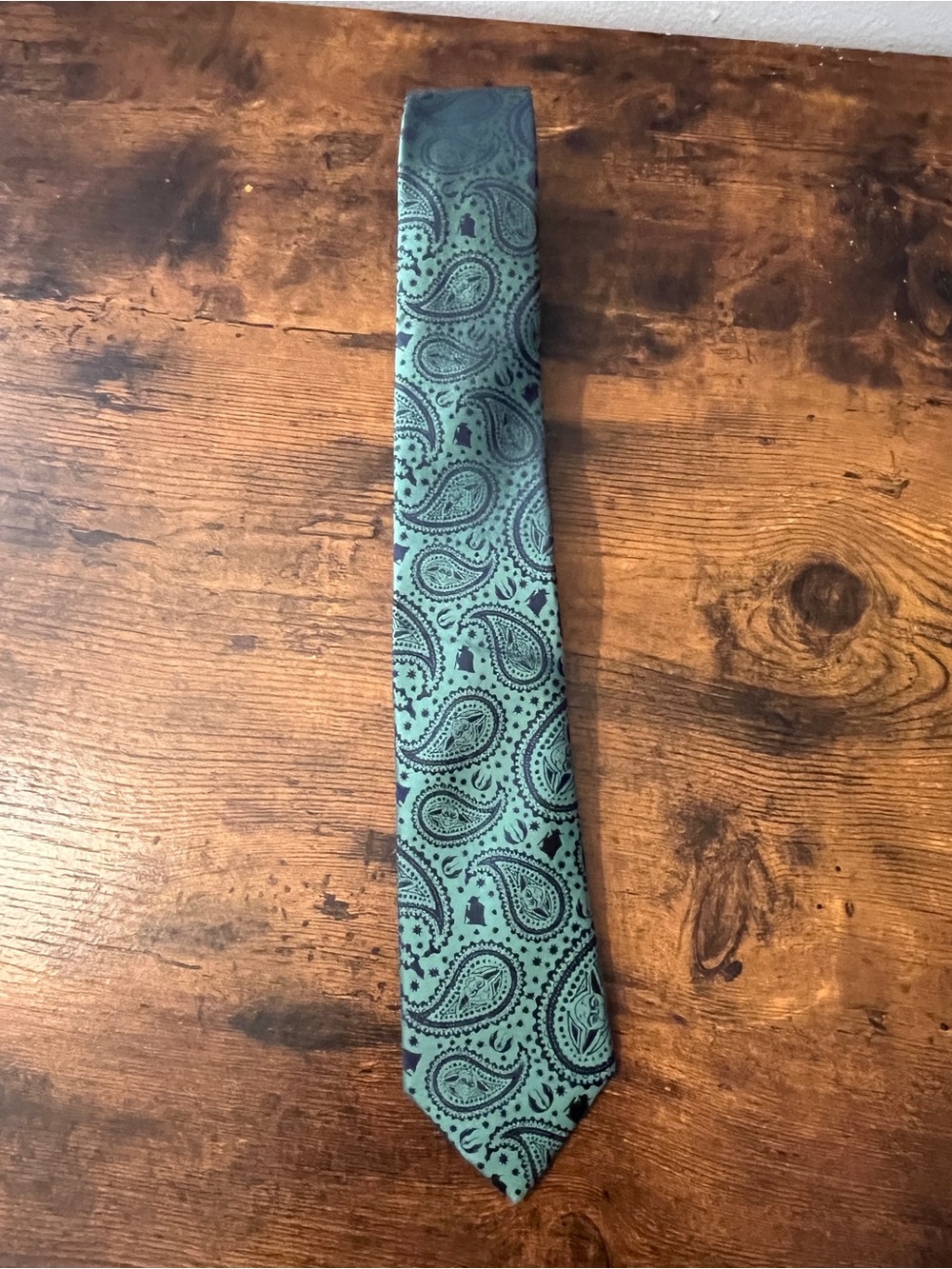 Boys Star Wars Green Paisley Silk Tie - Yoda